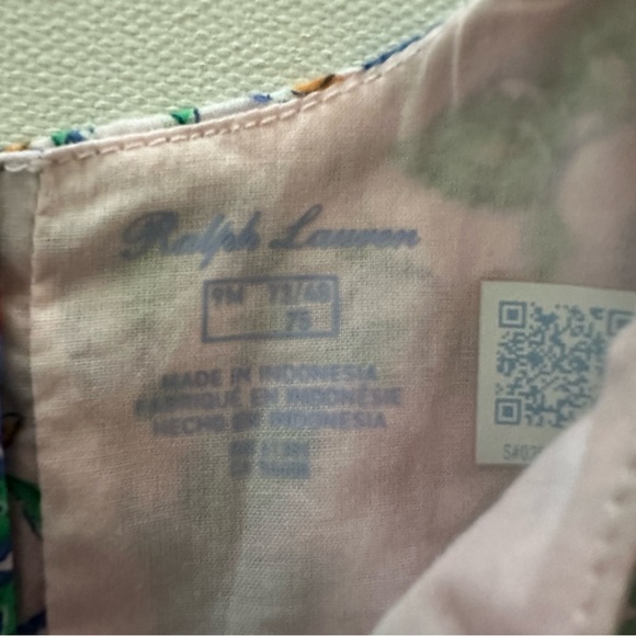 Ralph Lauren 3 9 Months Baby Girl Pink Floral Romper NWT - Picture 4 of 7